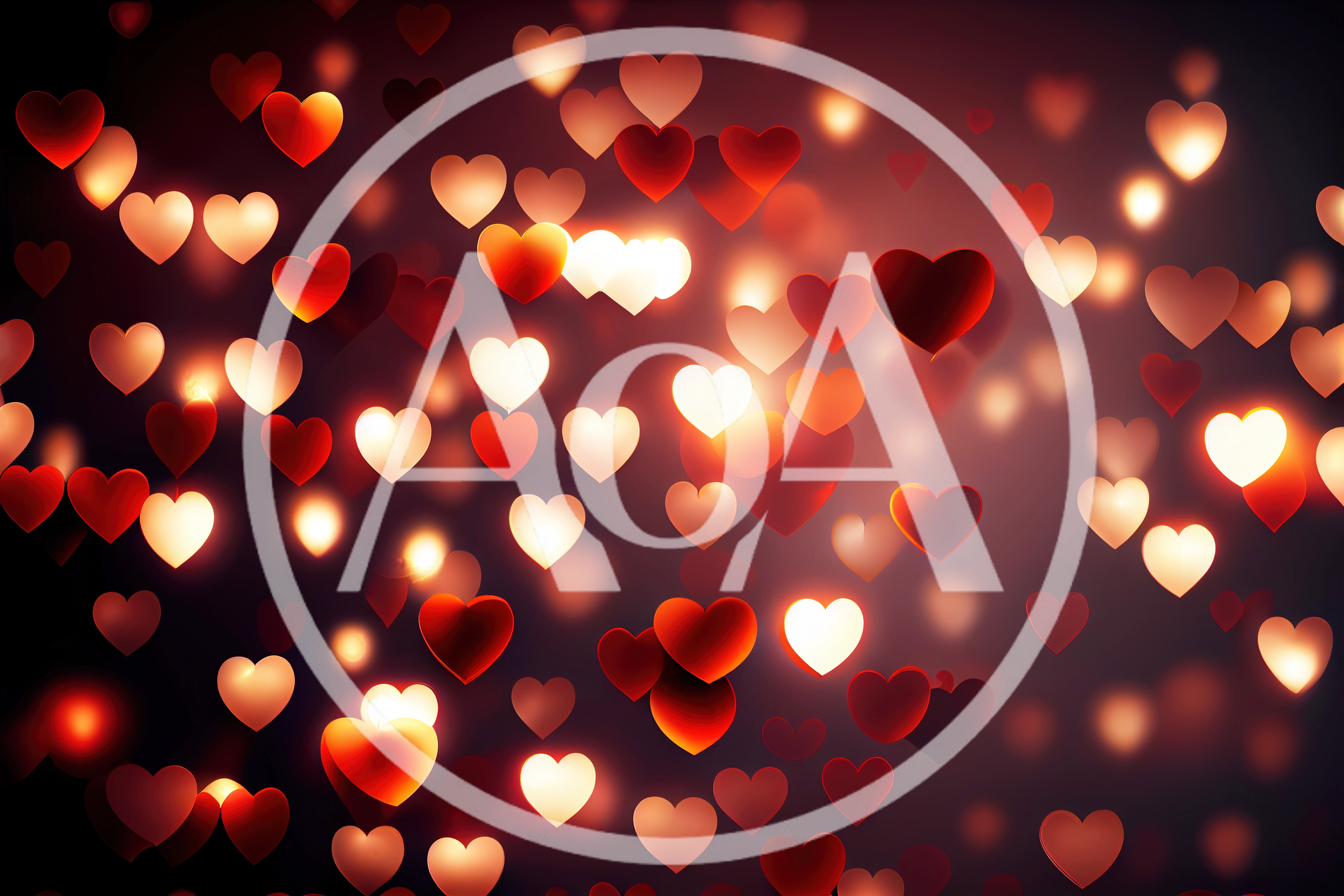 Abstract Background With Glowing Red And White Hearts