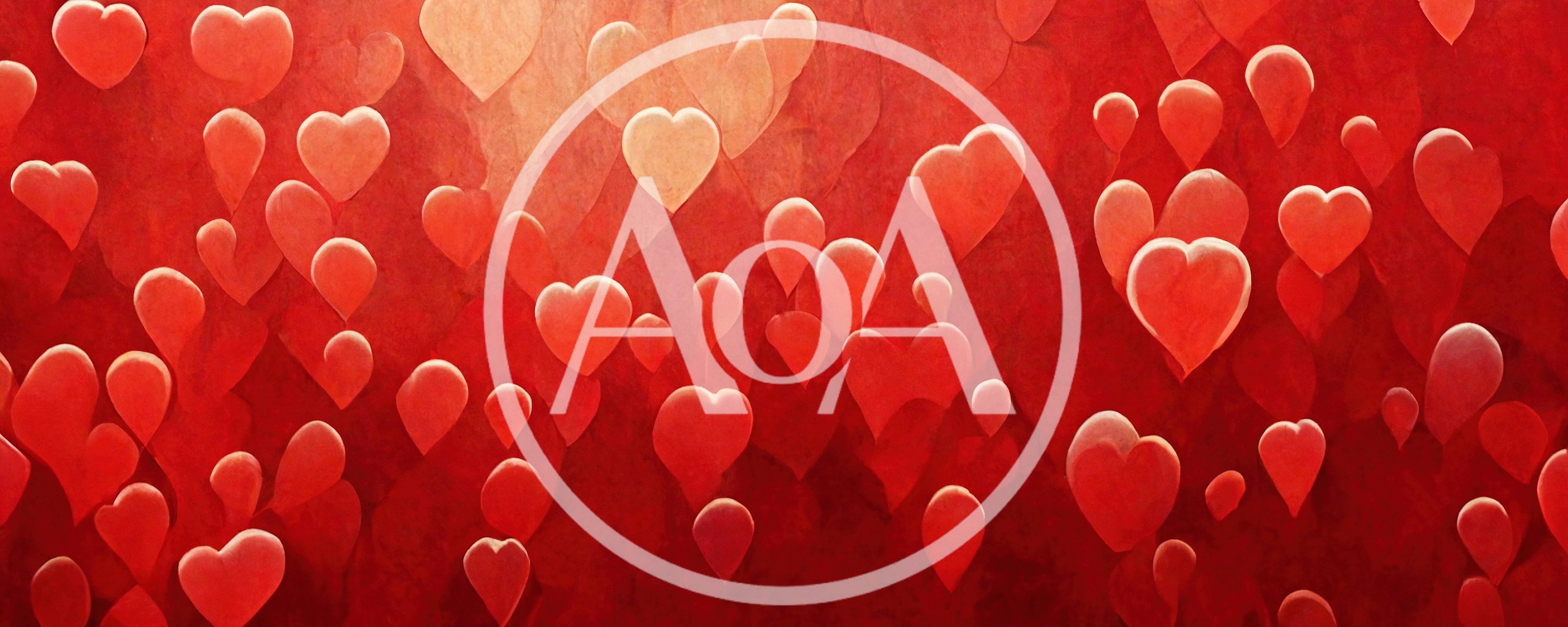 Floating Red Hearts Background Pattern
