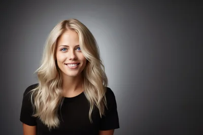 Portrait Of A Smiling Blonde Woman