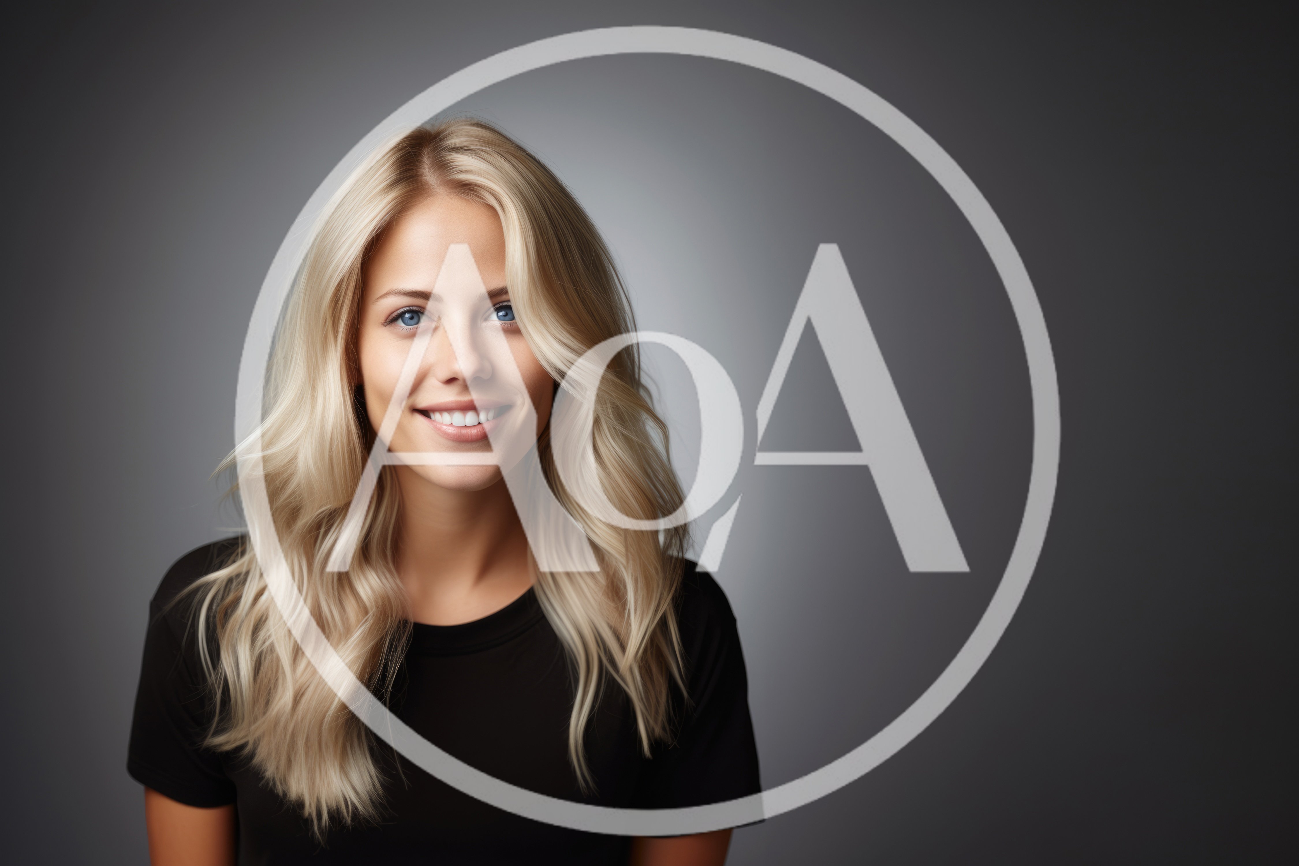 Portrait Of A Smiling Blonde Woman