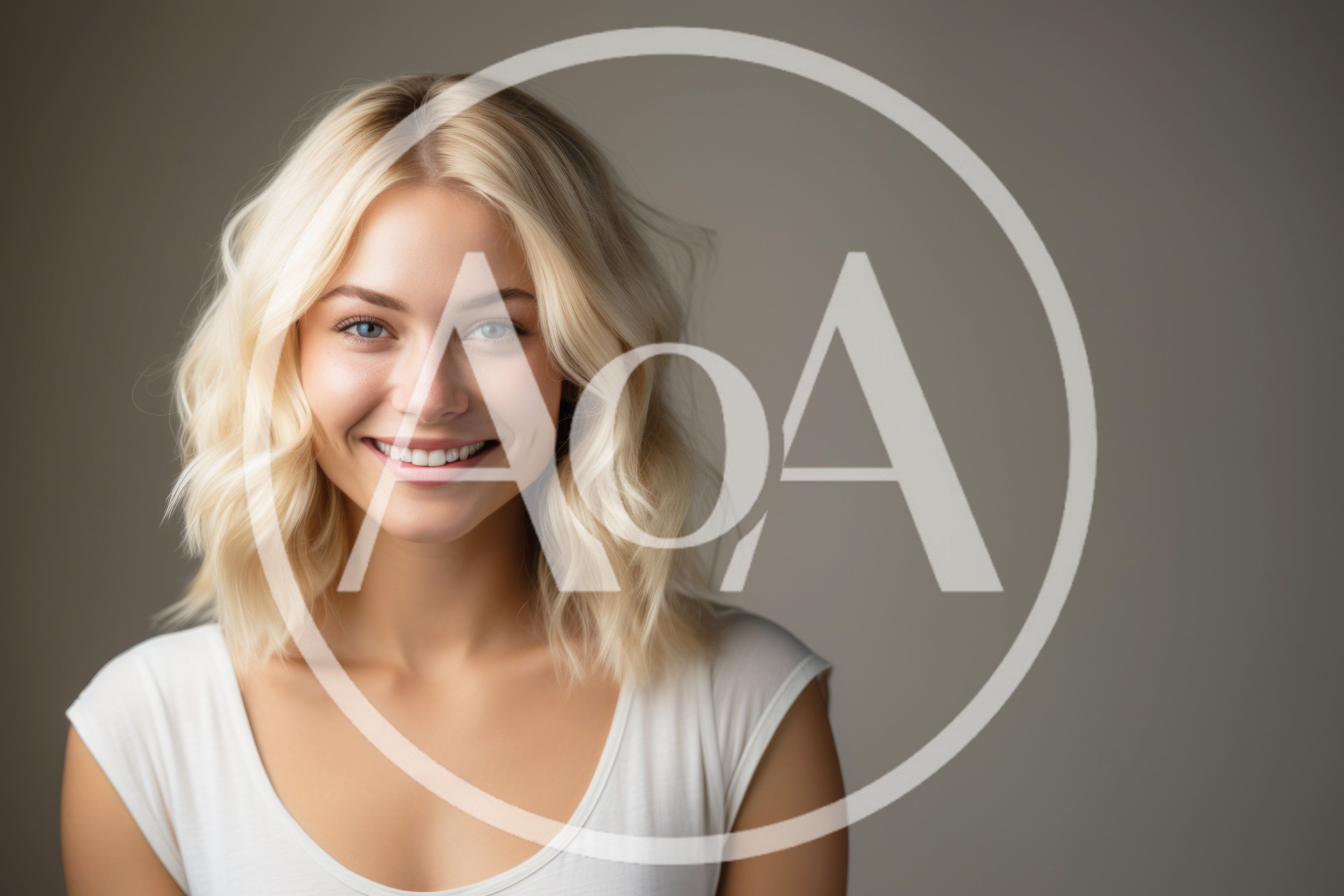 Portrait Of A Smiling Blonde Woman