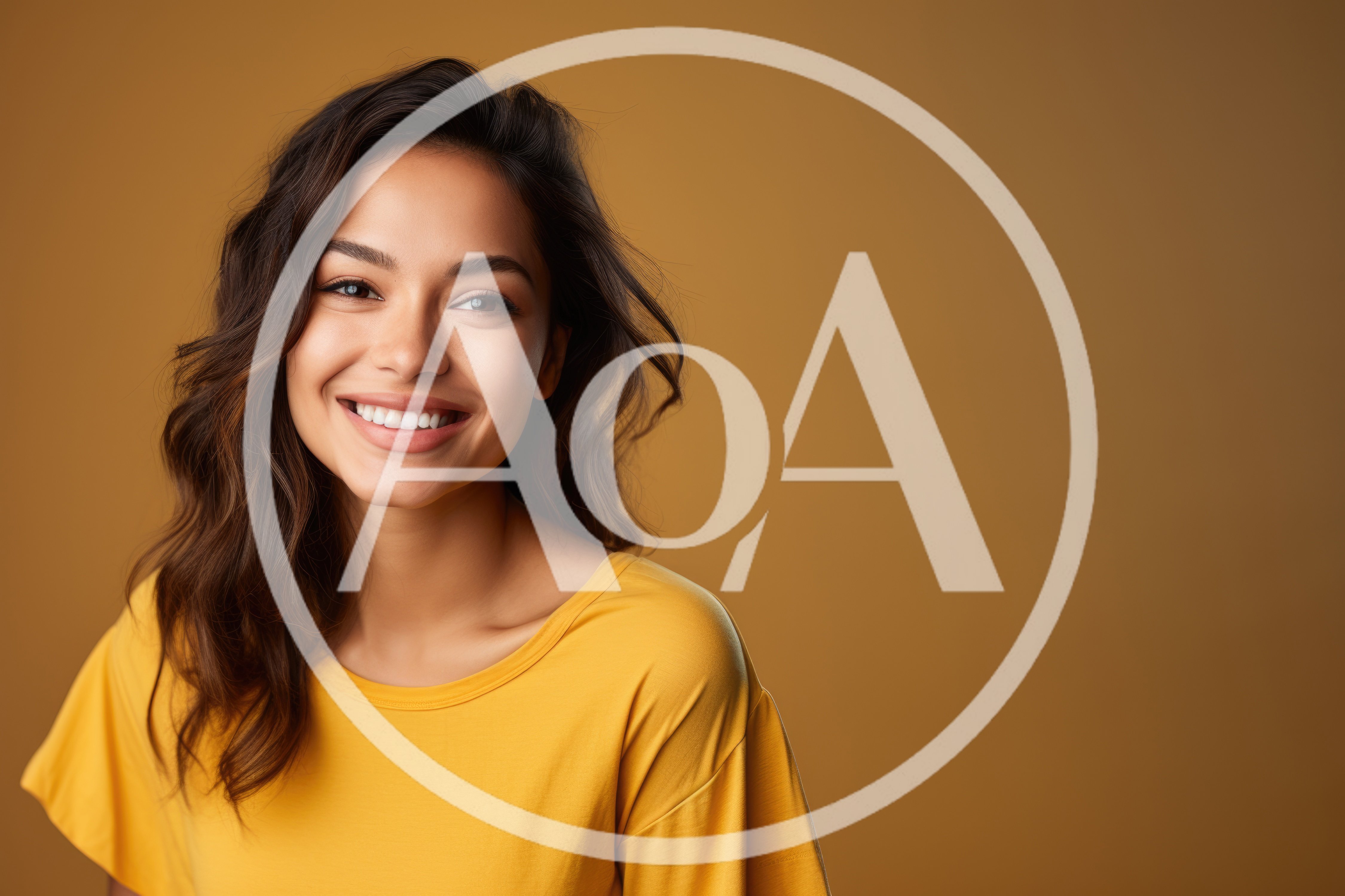 Portrait Of A Smiling Young Woman In Yellow