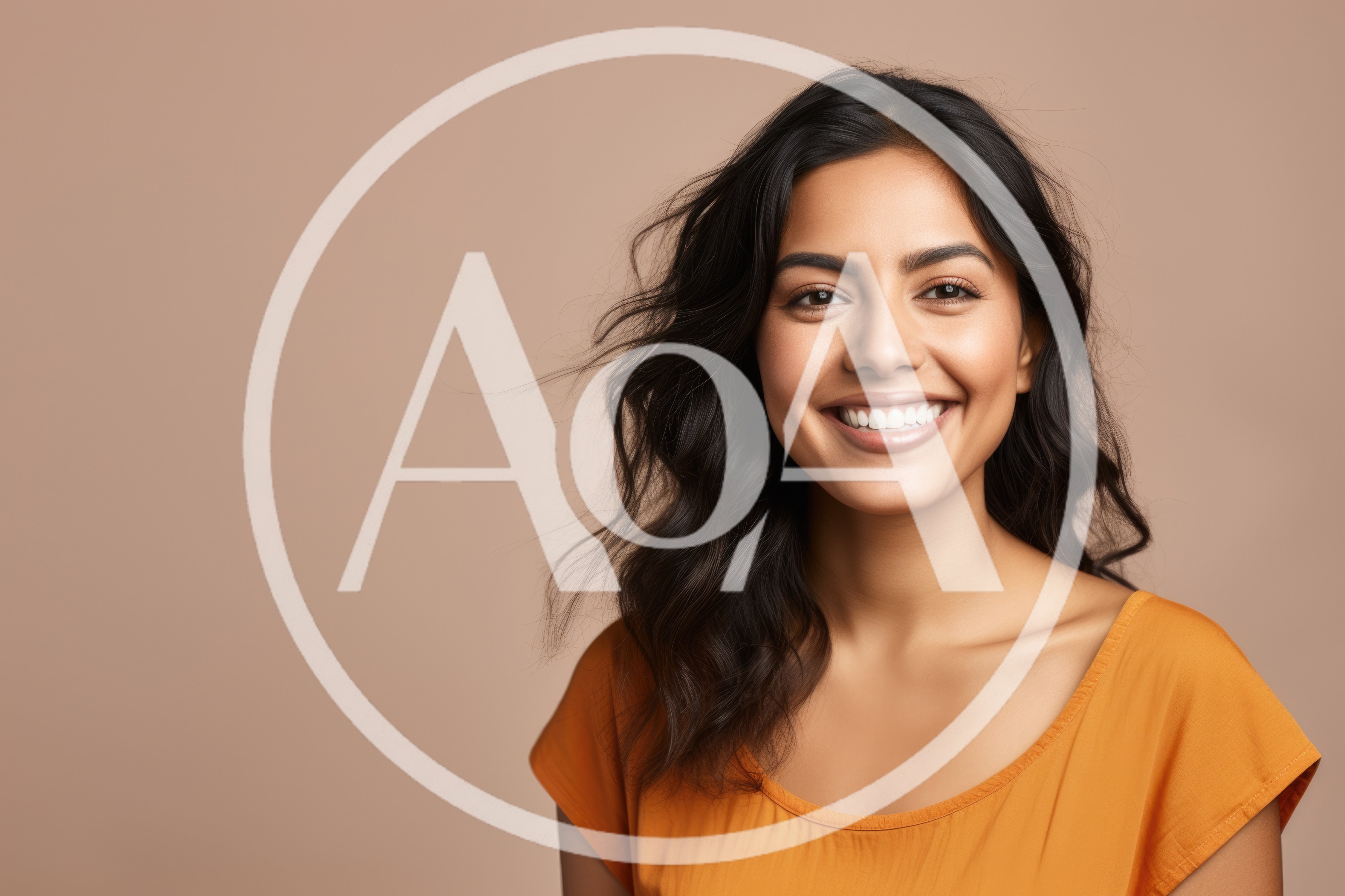 Portrait Of A Smiling Young Woman With Wavy Hair