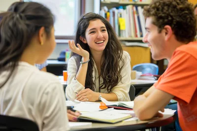Diverse Students Collaborating During A Group Study Session