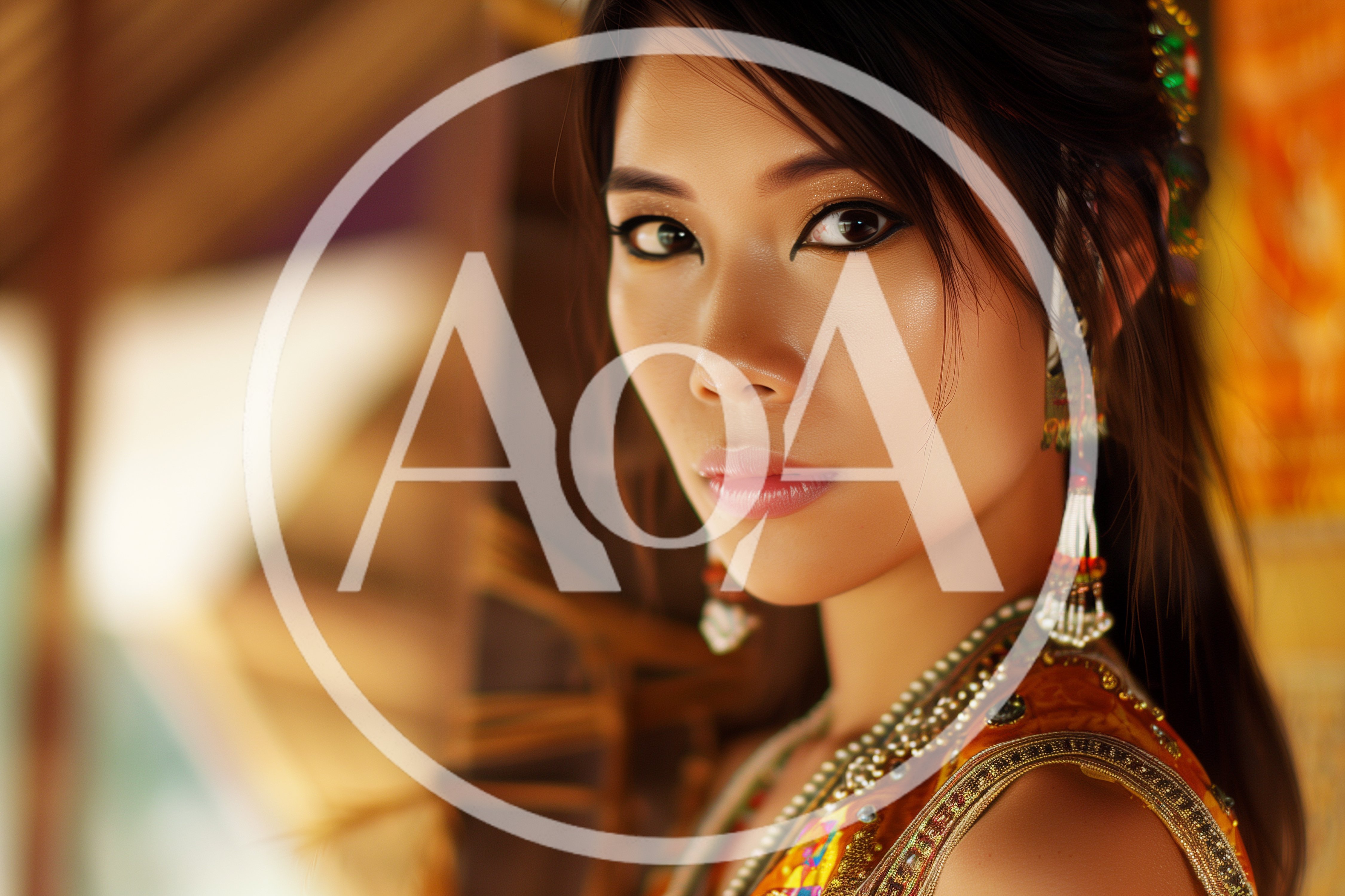 Portrait Of A Beautiful Thai Woman In Traditional Attire