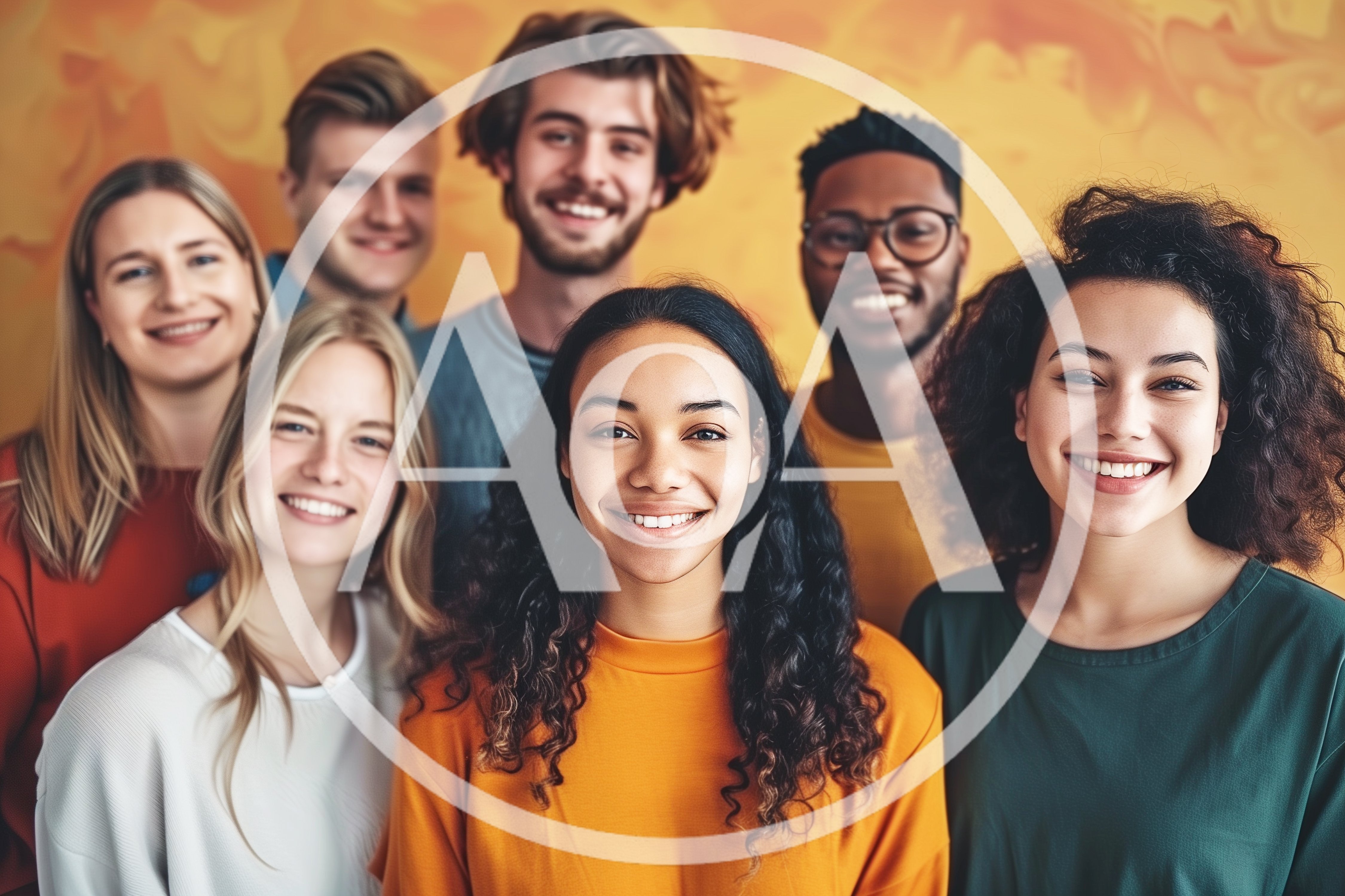 Diverse Group Of Young Adults Smiling Together