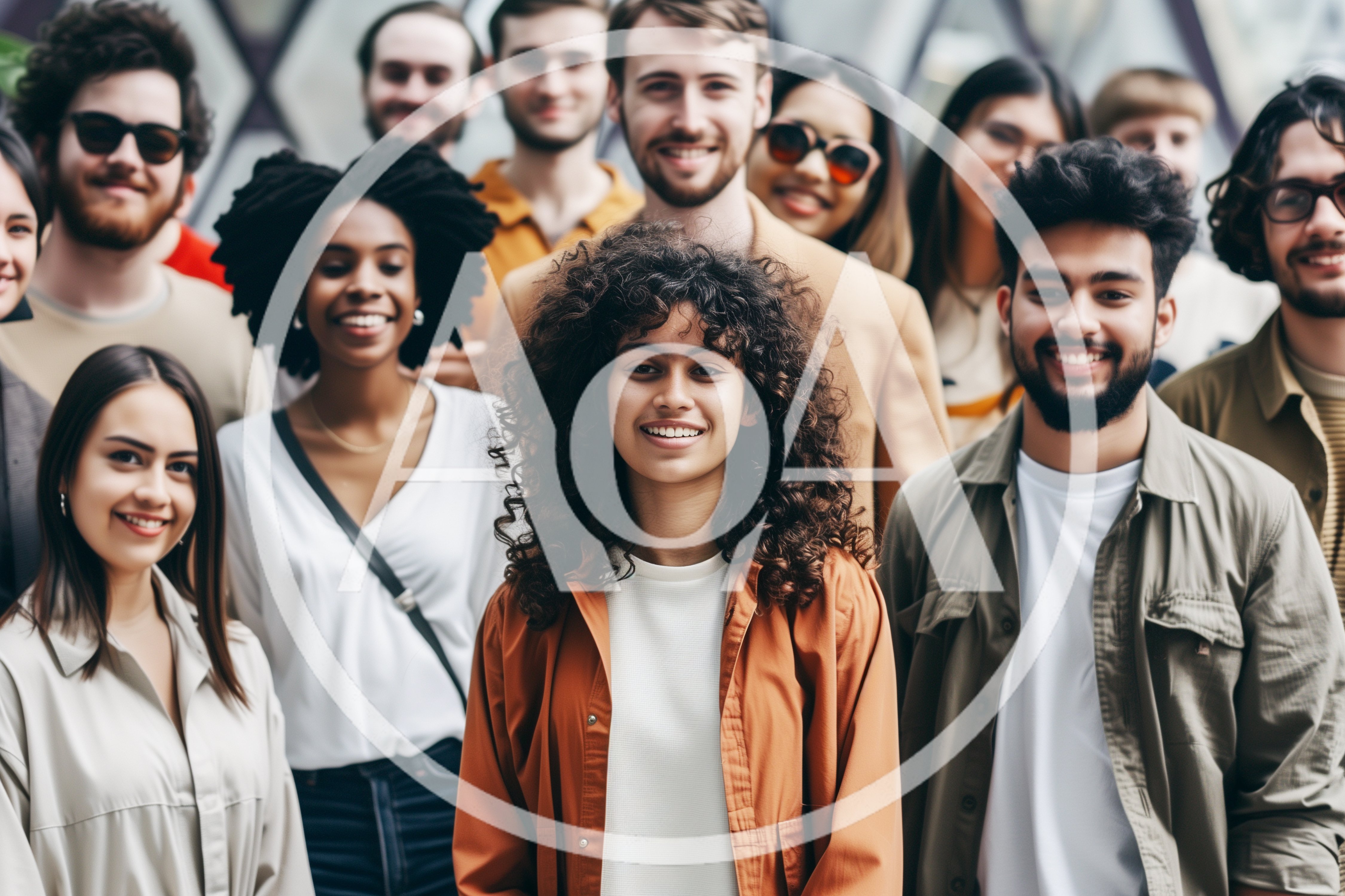 Diverse Group of Young Professionals Smiling Together