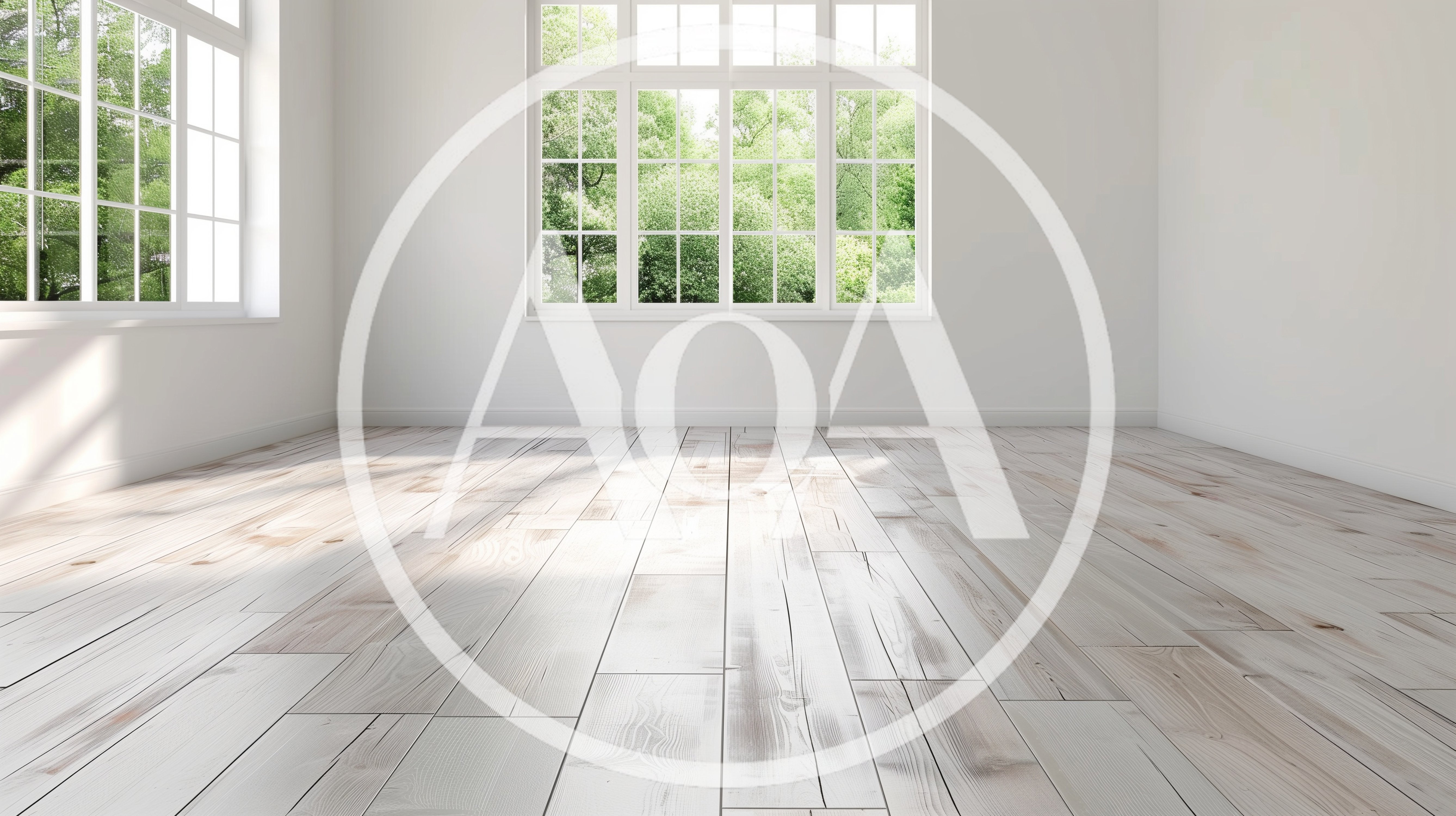 Empty Minimalist Room With White Walls And Wooden Floor