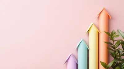 Paper Craft Arrows Representing Business Growth