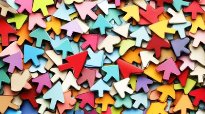 Colorful Assorted Computer Mouse Cursor Icons