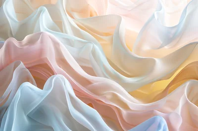 Abstract Pastel Fabric Waves Background