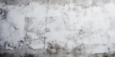 Weathered Concrete Wall With Peeling White Paint