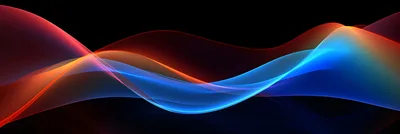 Abstract Flowing Waves Of Red And Blue Light