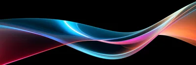Abstract Glowing Blue And Orange Wave Background