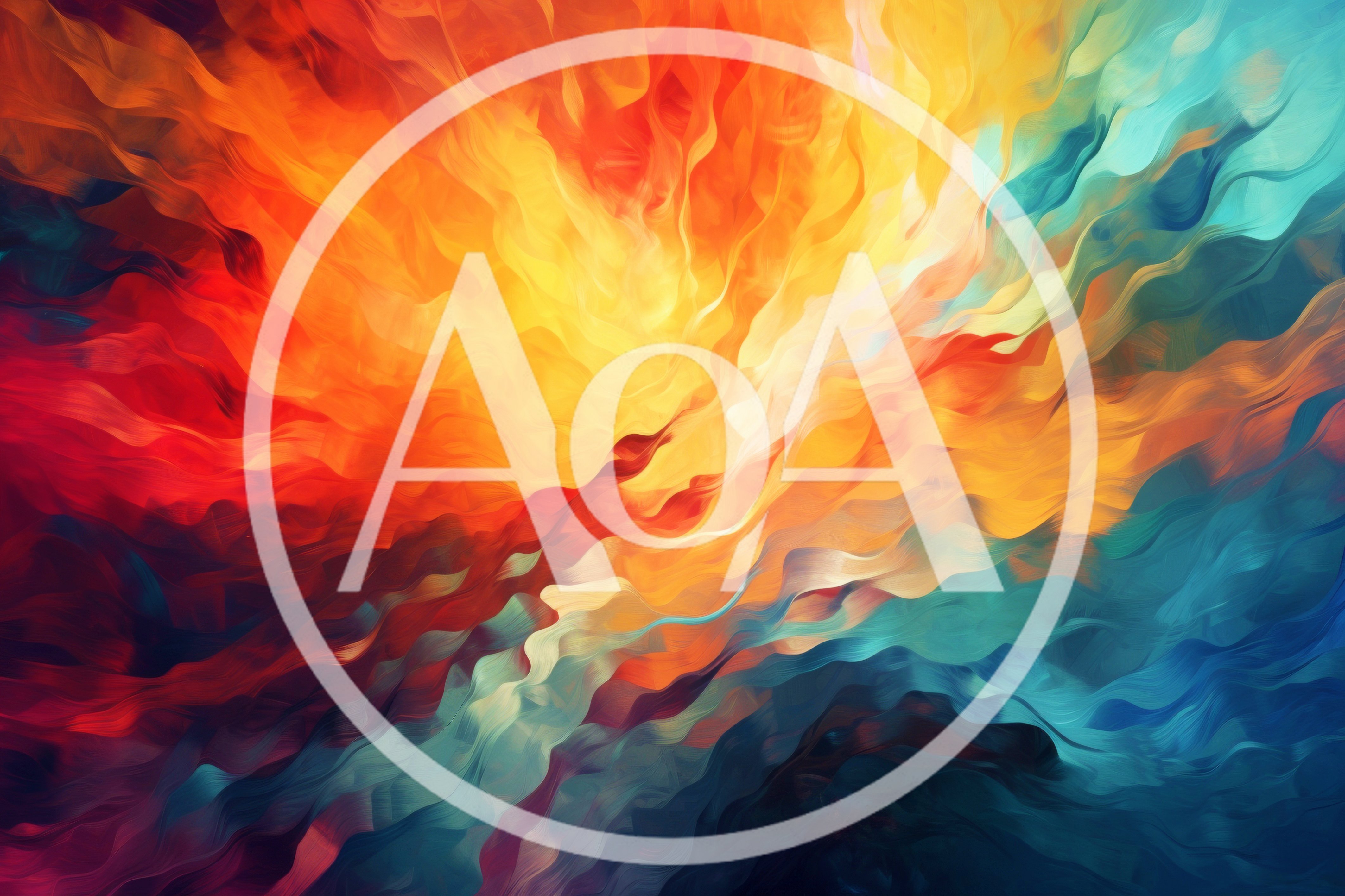Abstract Fluid Motion With Vibrant Fire And Water Colors