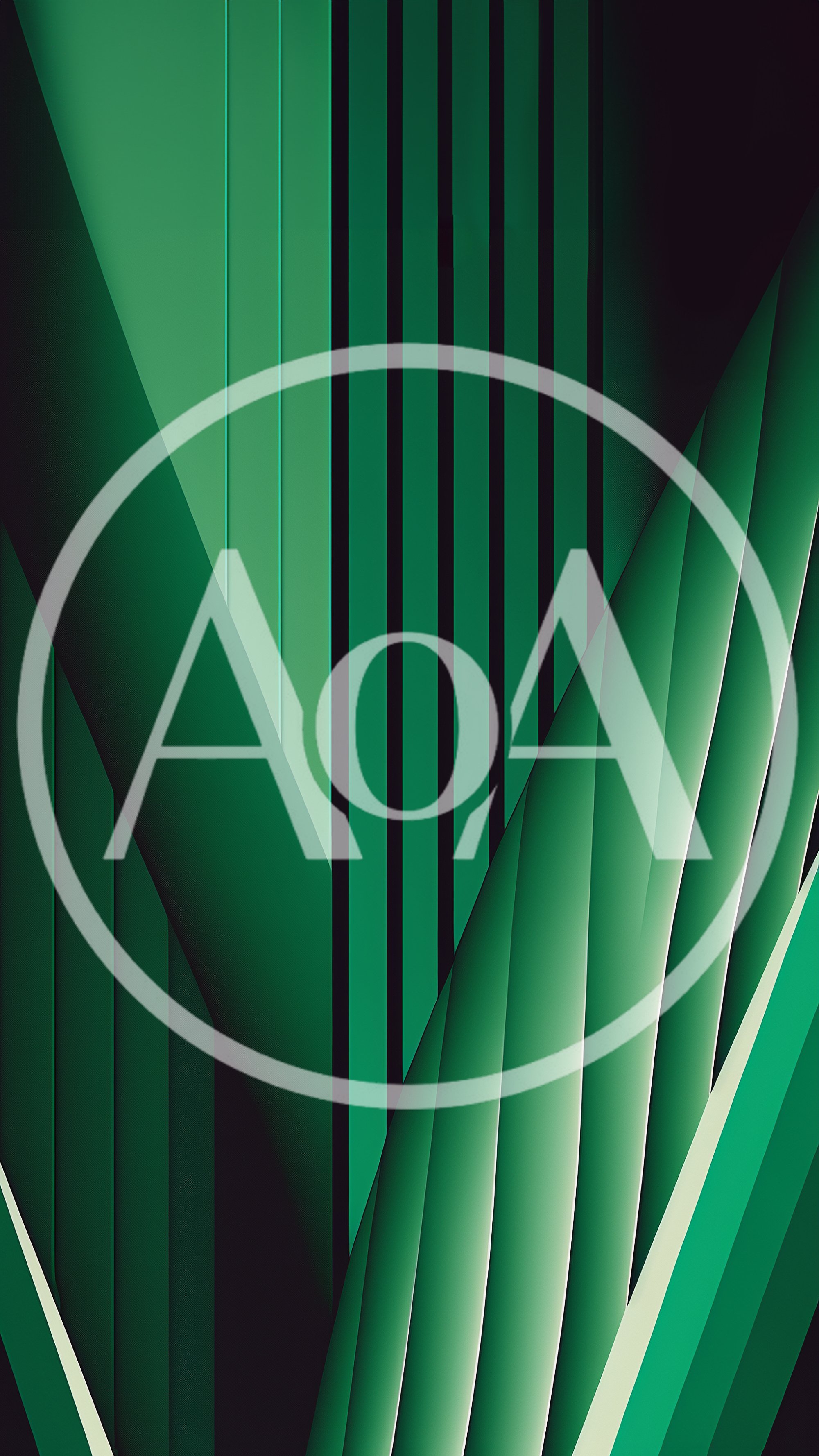Abstract Green Geometric Lines And Gradient Background