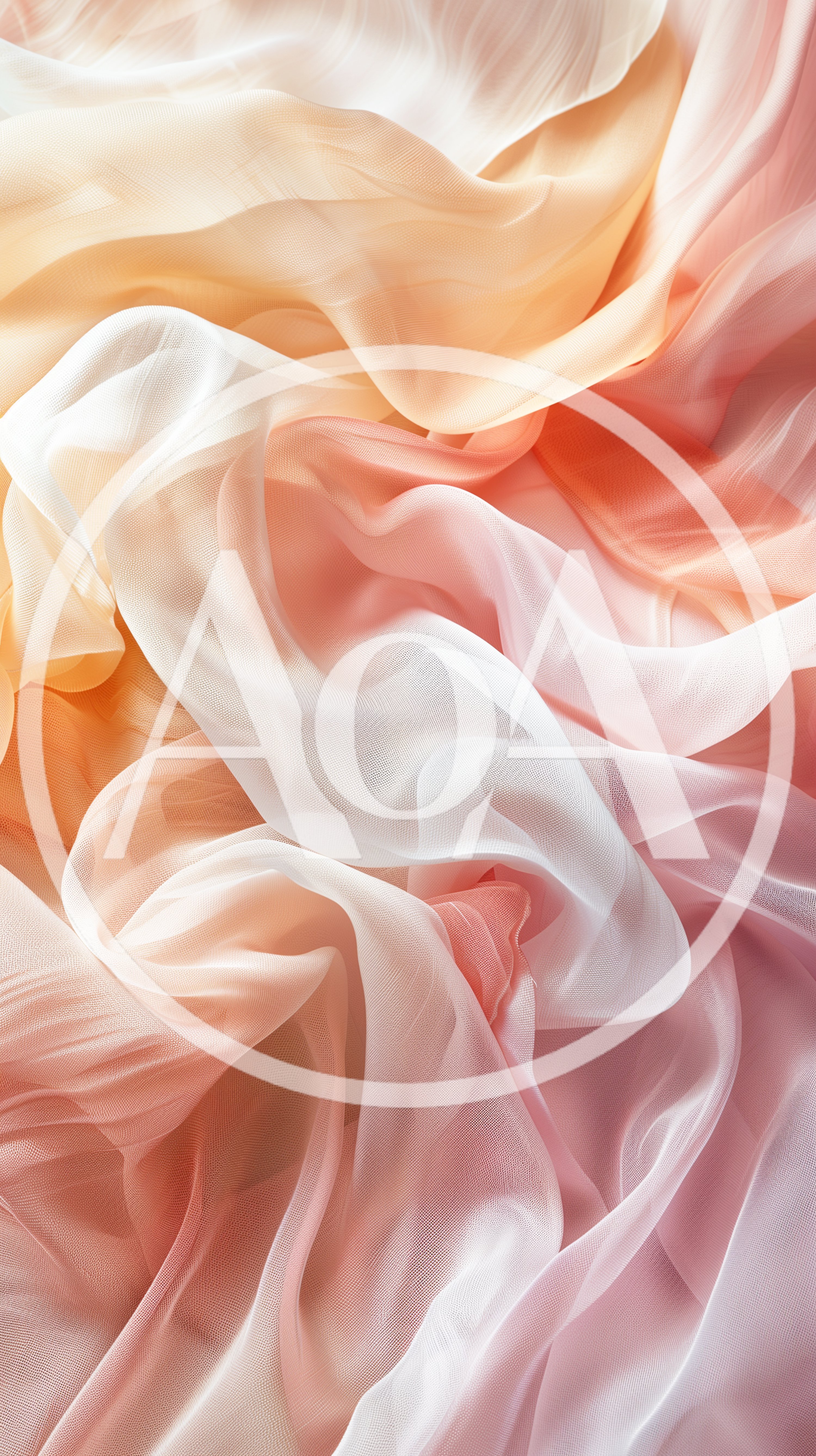 Abstract Background Of Soft Flowing Peach And Pink Fabric