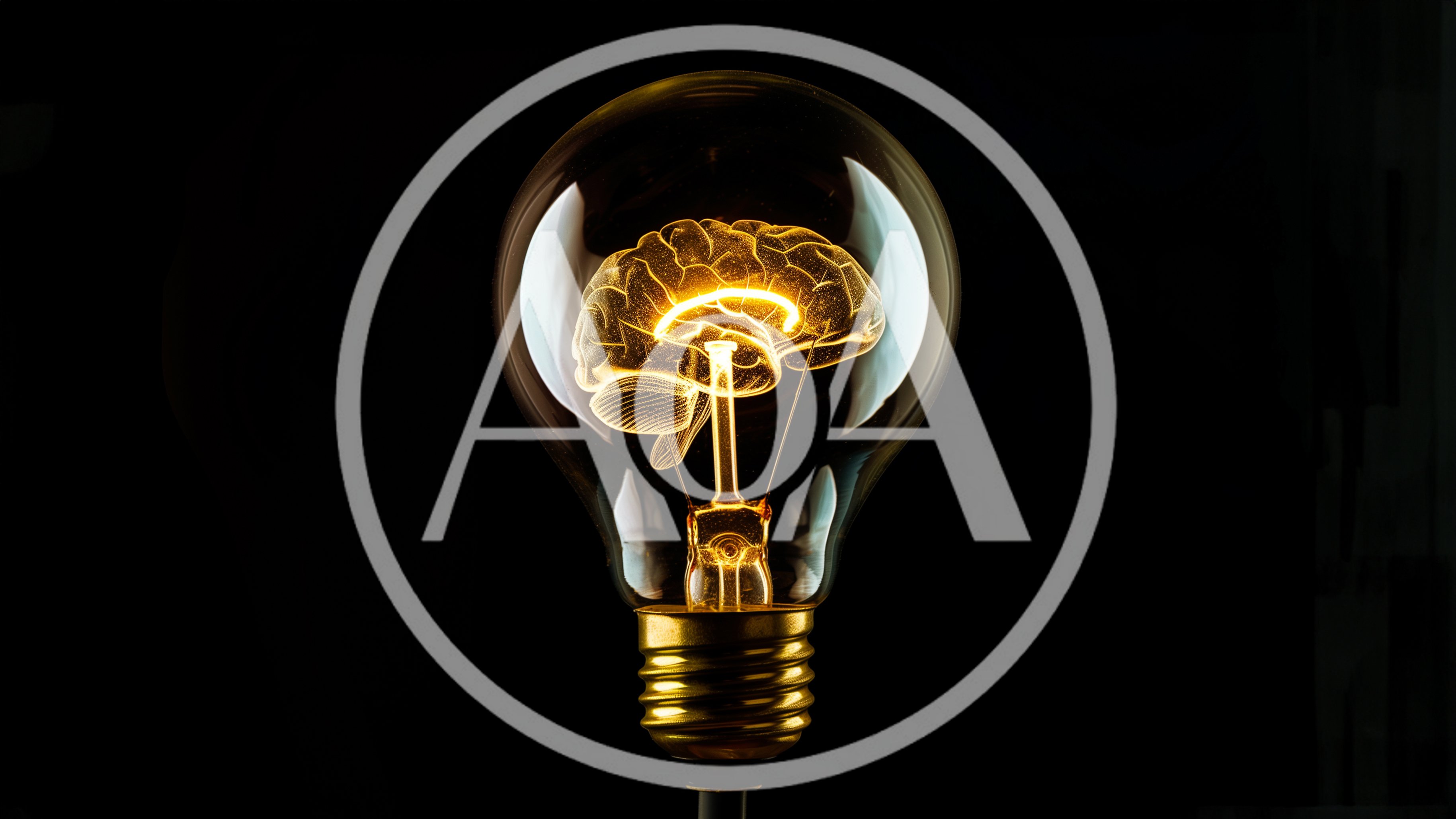 Glowing Digital Brain Inside A Light Bulb