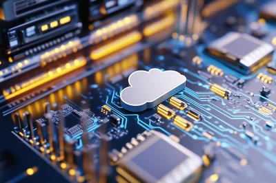 Cloud Computing Concept On A Digital Circuit Board
