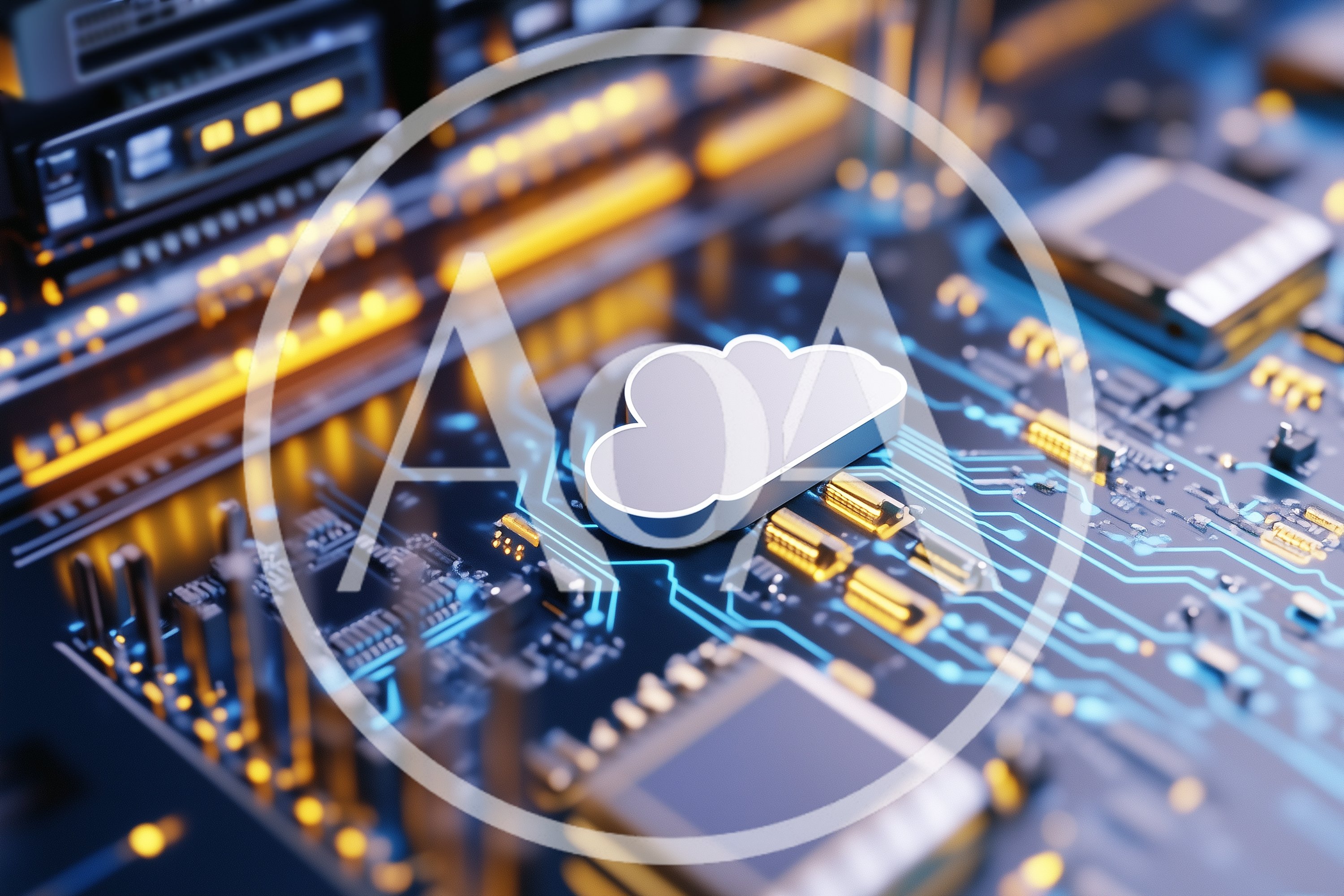 Cloud Computing Concept On A Digital Circuit Board