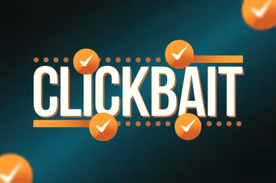 Clickbait Text Graphic With Checkmark Icons