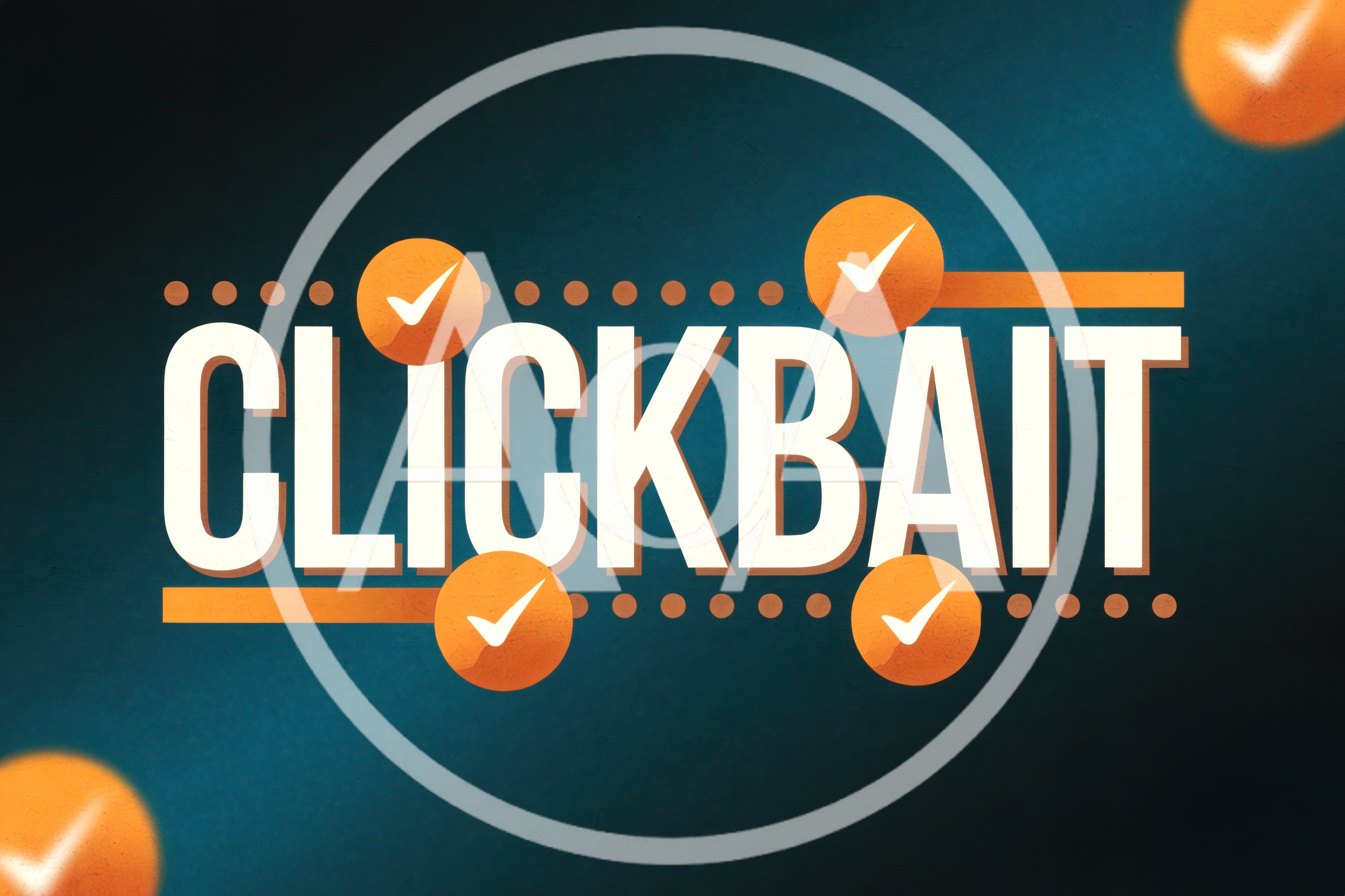Clickbait Text Graphic With Checkmark Icons
