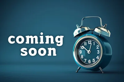 Blue Alarm Clock With Coming Soon Text