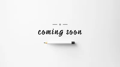 Coming Soon Text With A Pencil On White Background