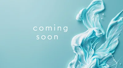 Abstract Blue Paint Swirls With Coming Soon Text