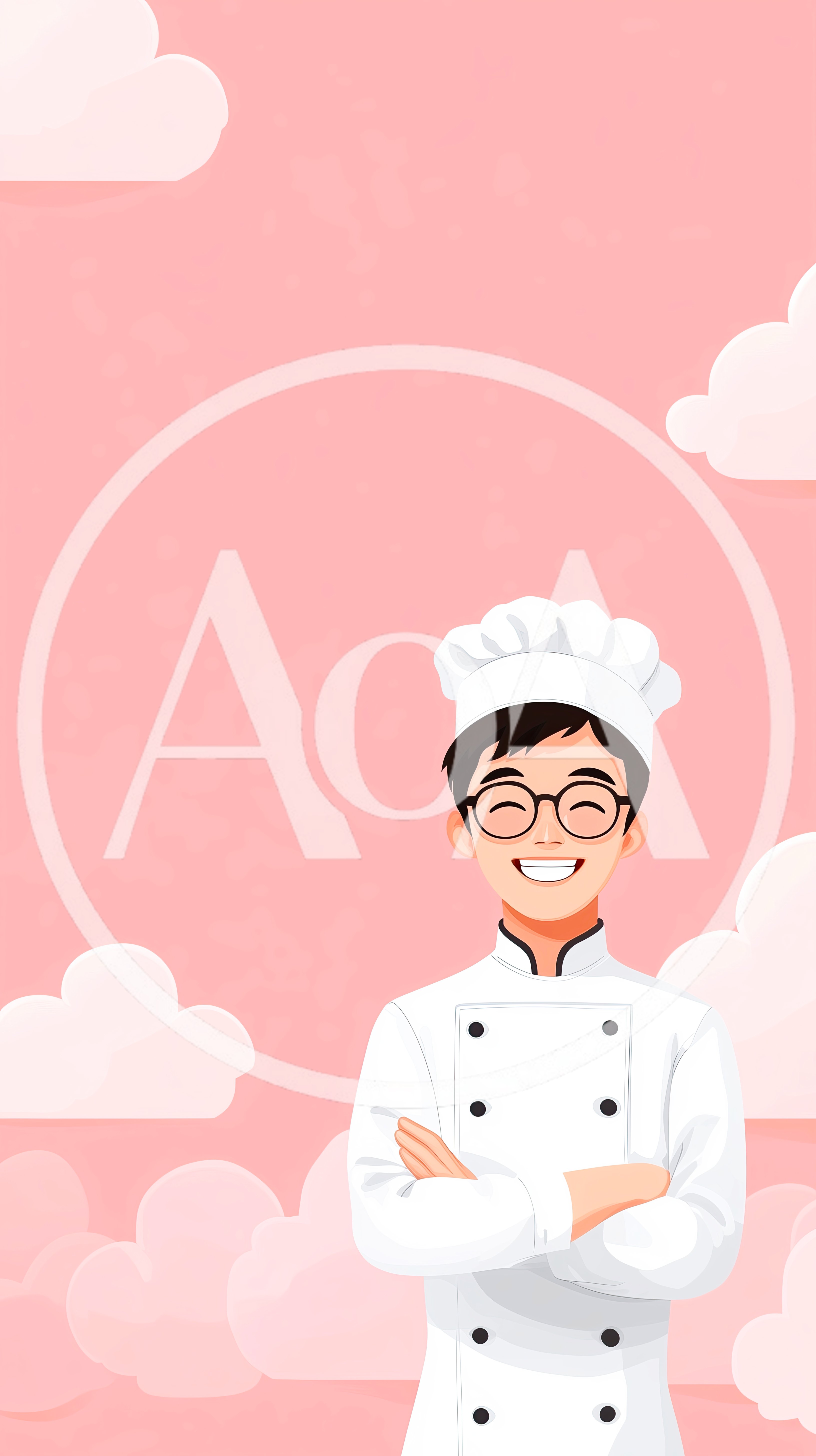 Happy Young Male Chef Standing With Arms Crossed