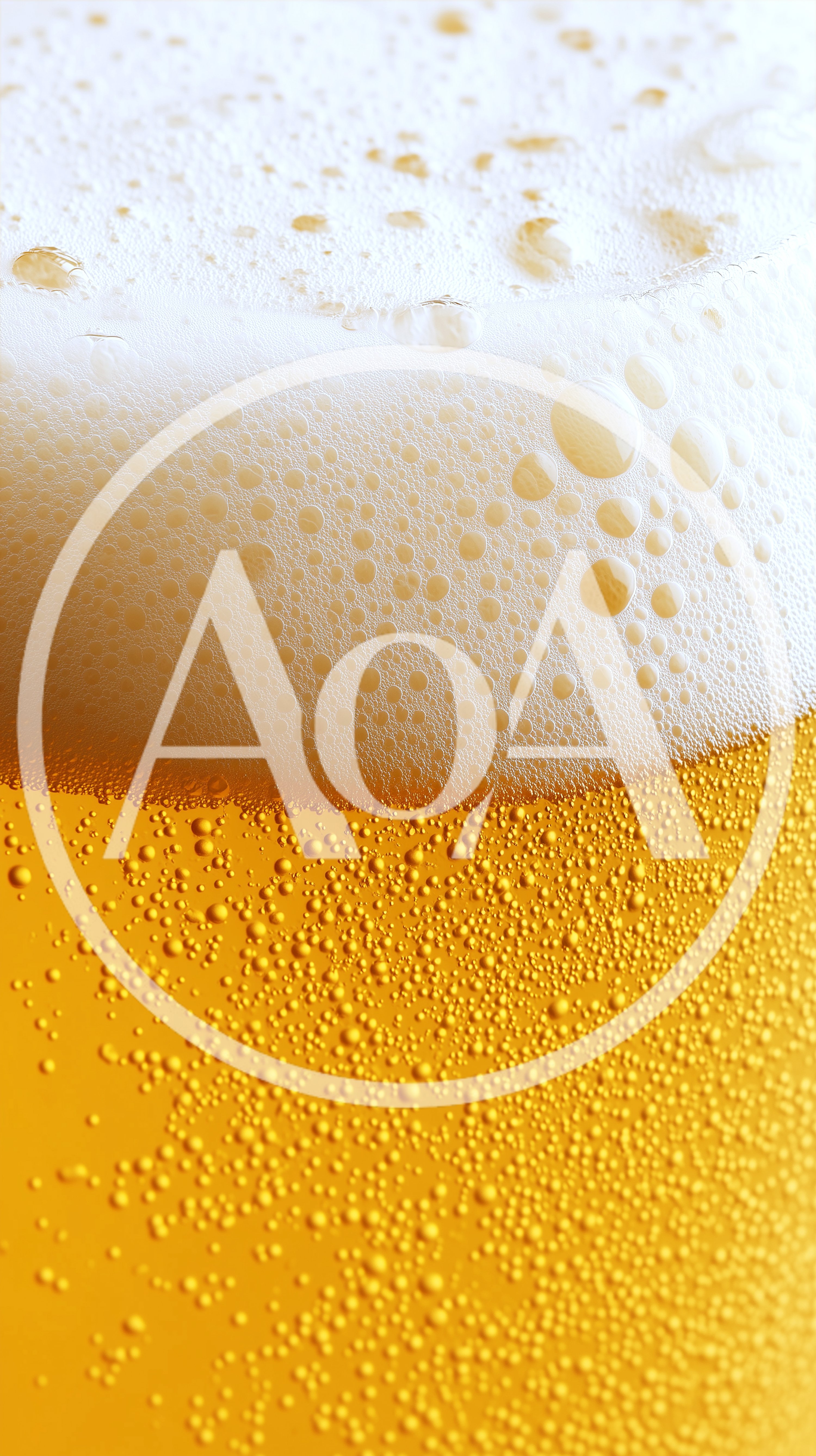 Close Up Of Golden Beer With Bubbles And Foam