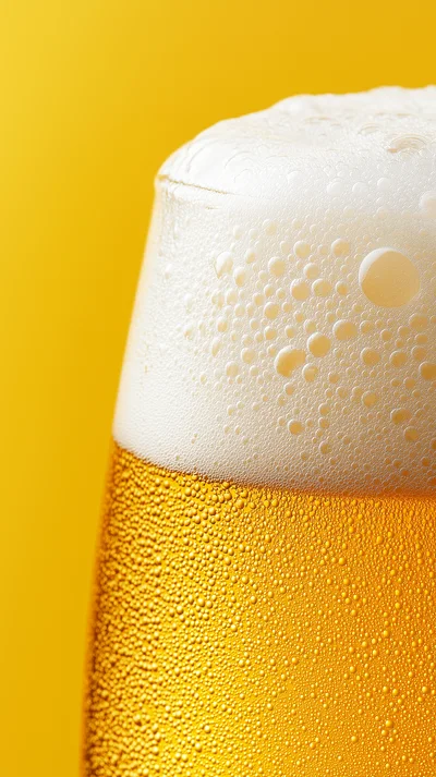 Close Up Of A Glass Of Cold Beer