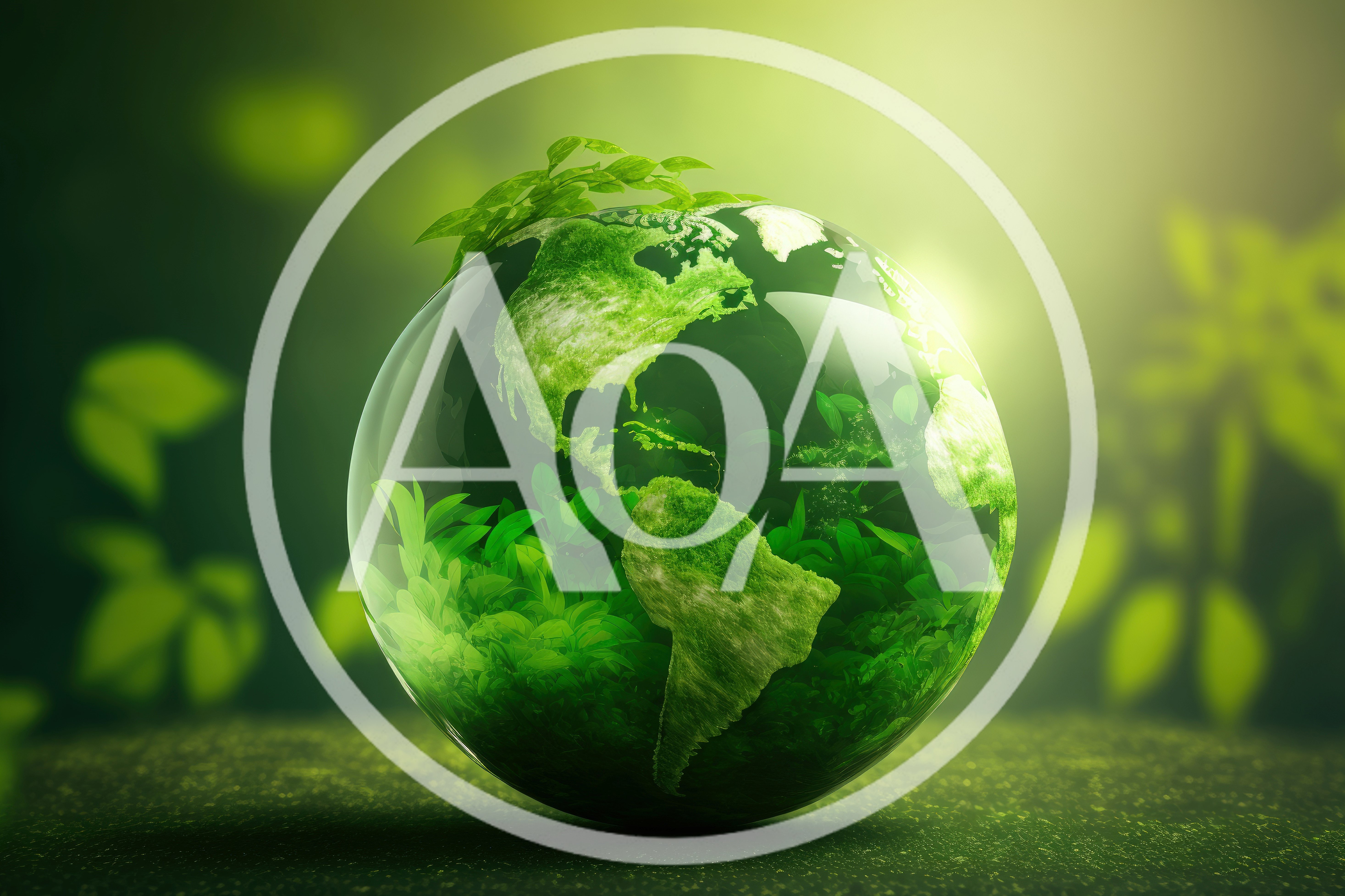 Glass Globe With Lush Green Vegetation Inside