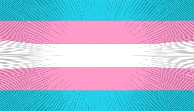 Transgender Pride Flag With Dynamic Anime Speed Lines