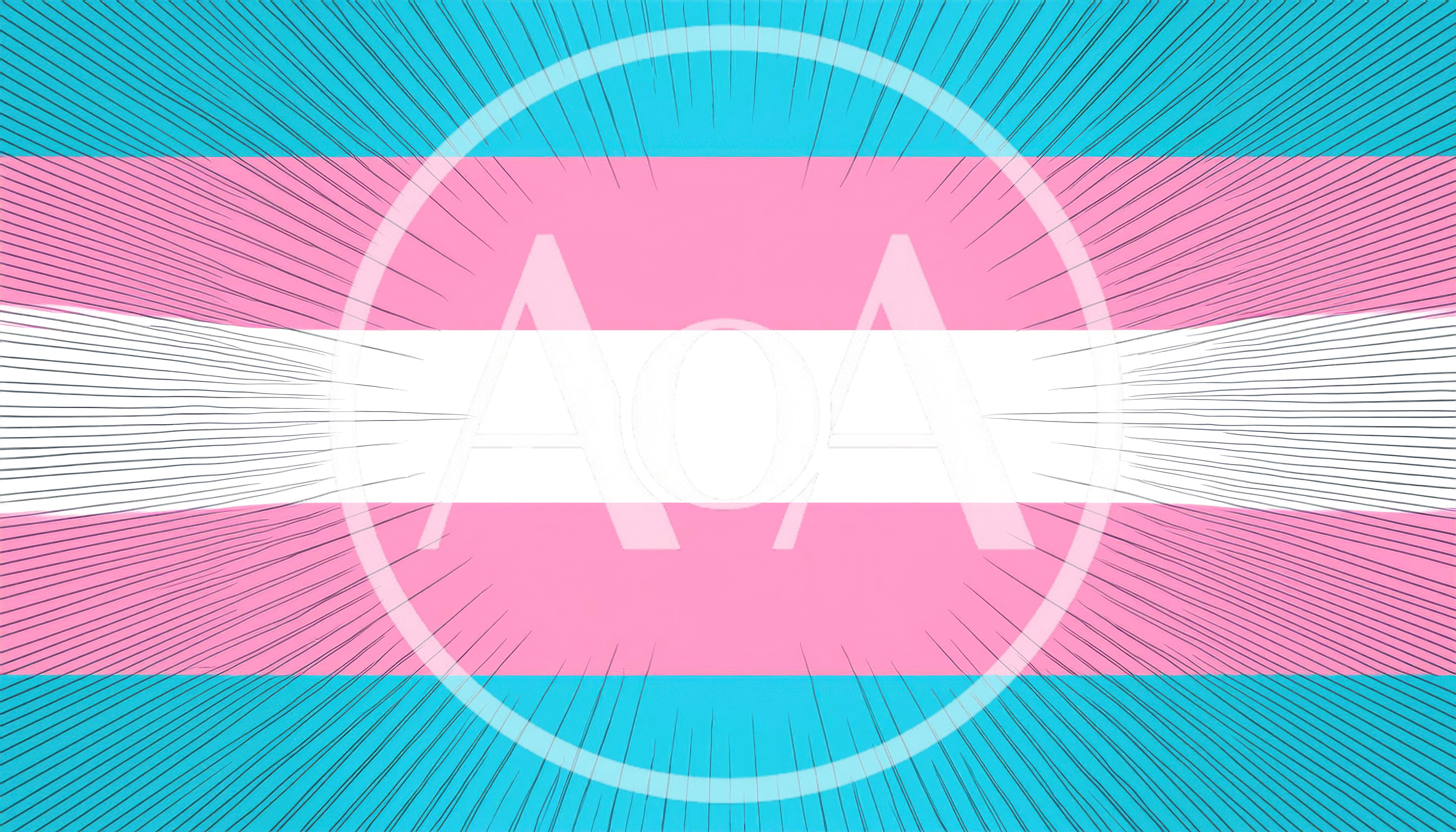 Transgender Pride Flag With Dynamic Anime Speed Lines