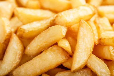 Close Up Of Golden Crispy French Fries