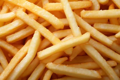 Close Up Of Crispy Golden French Fries