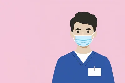 Male Healthcare Professional Wearing A Surgical Face Mask