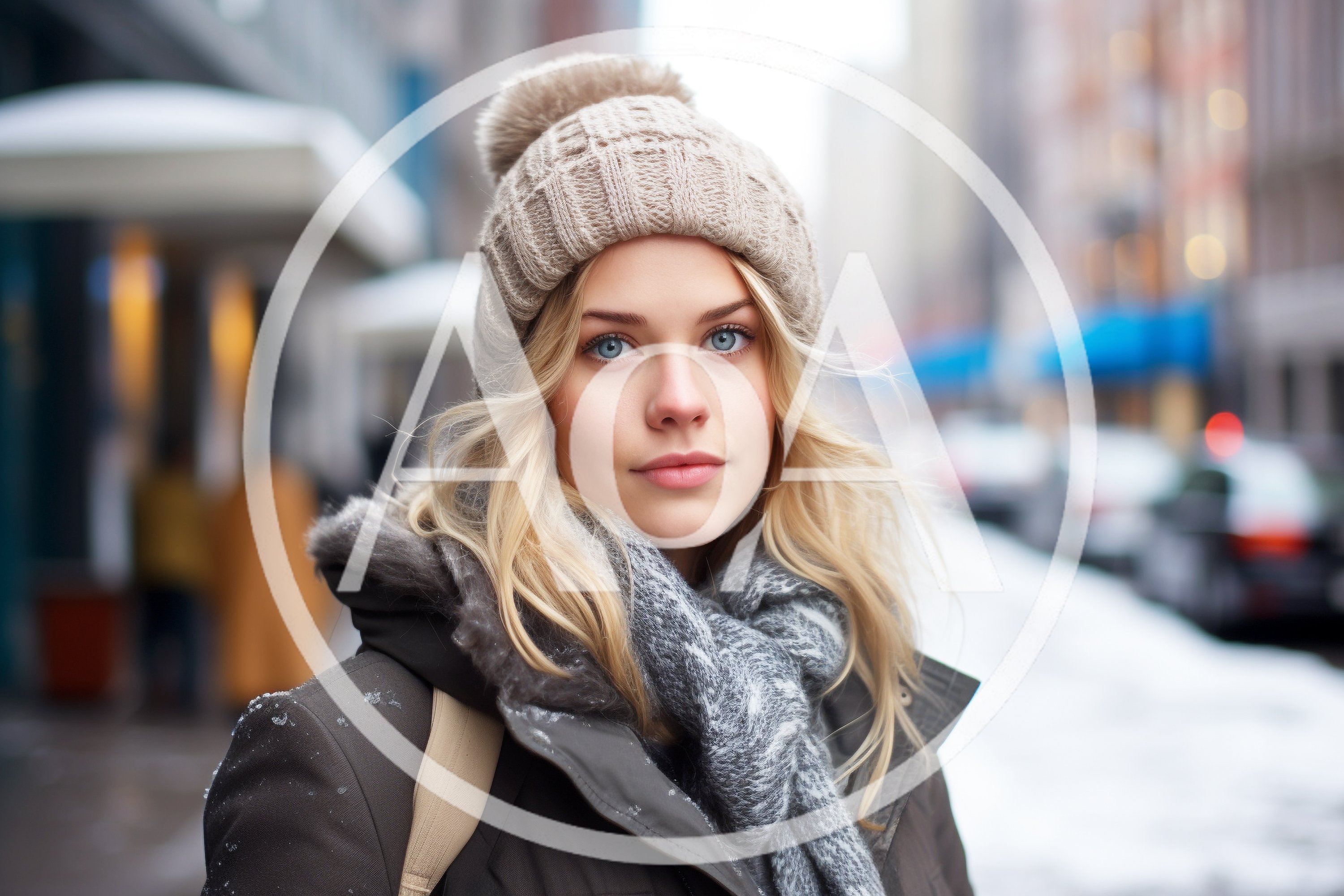 Portrait Of A Young Woman In Winter Clothing