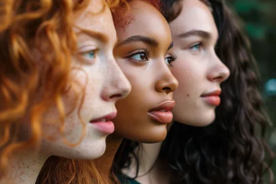 Three Diverse Women With Natural Hair Profiles