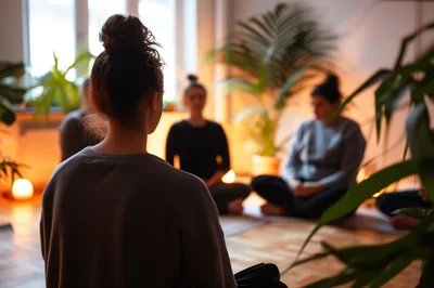 Group Meditation Session in a Cozy Studio