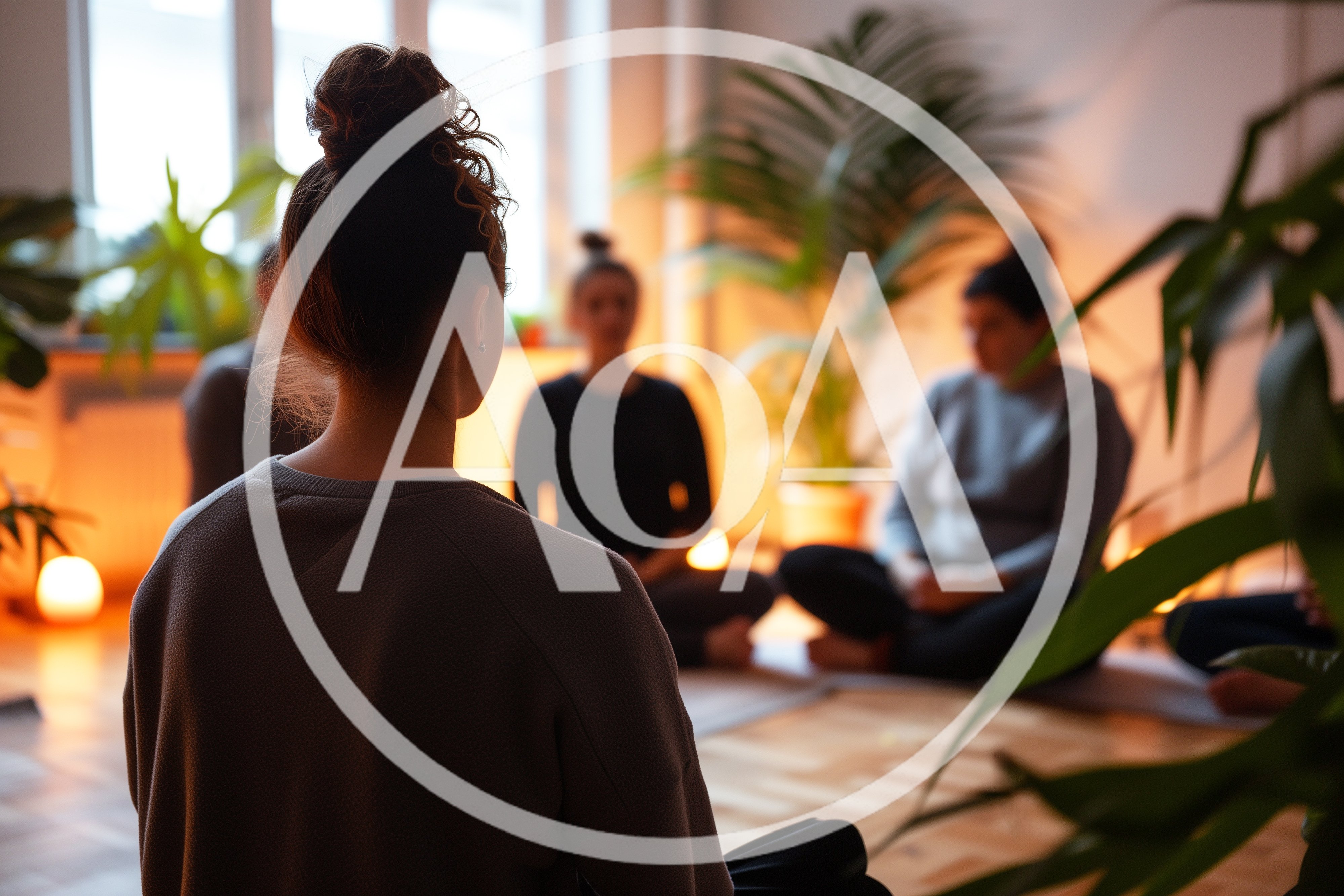 Group Meditation Session in a Cozy Studio