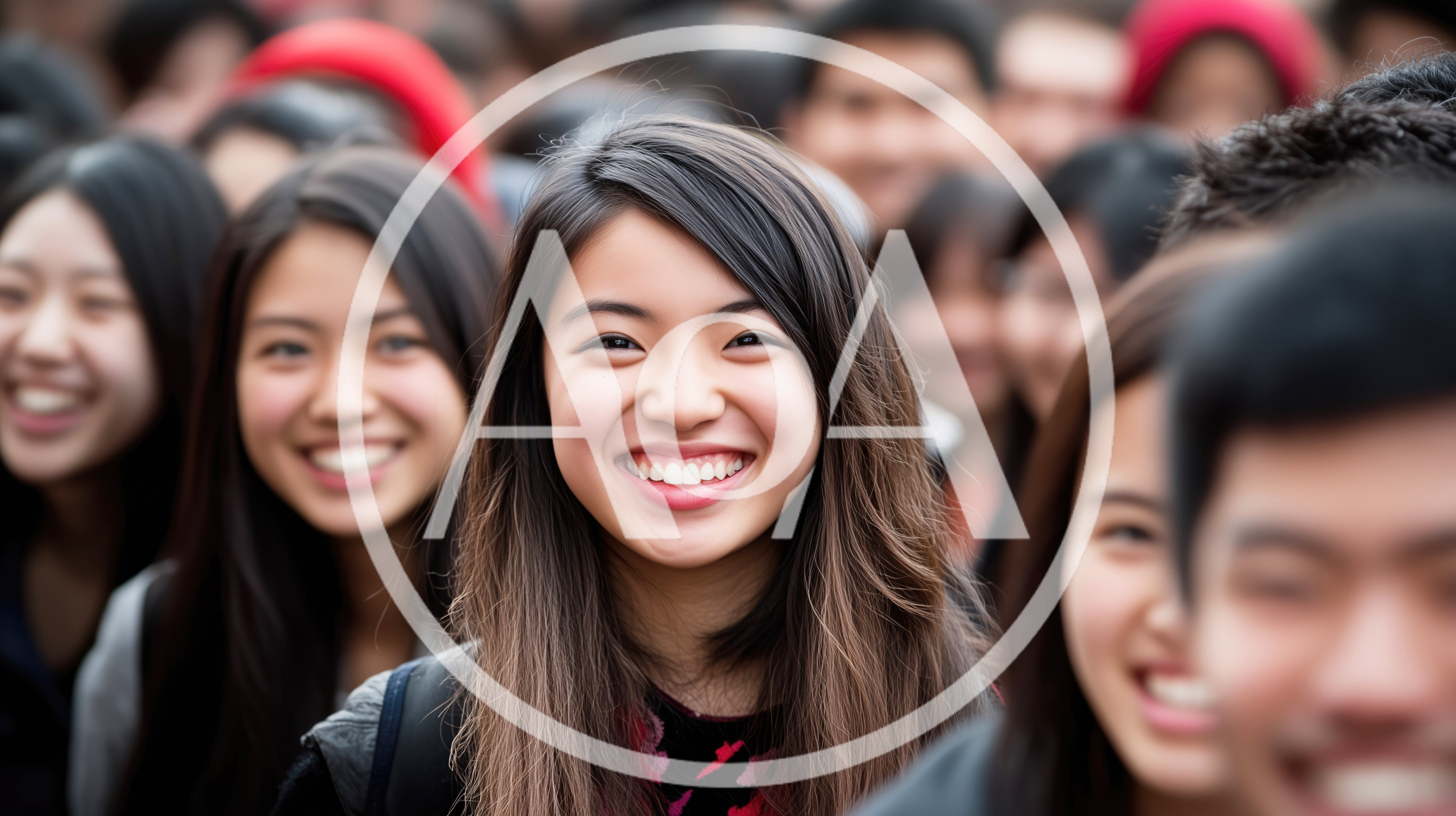 Diverse Group Of Smiling Young Asian Students