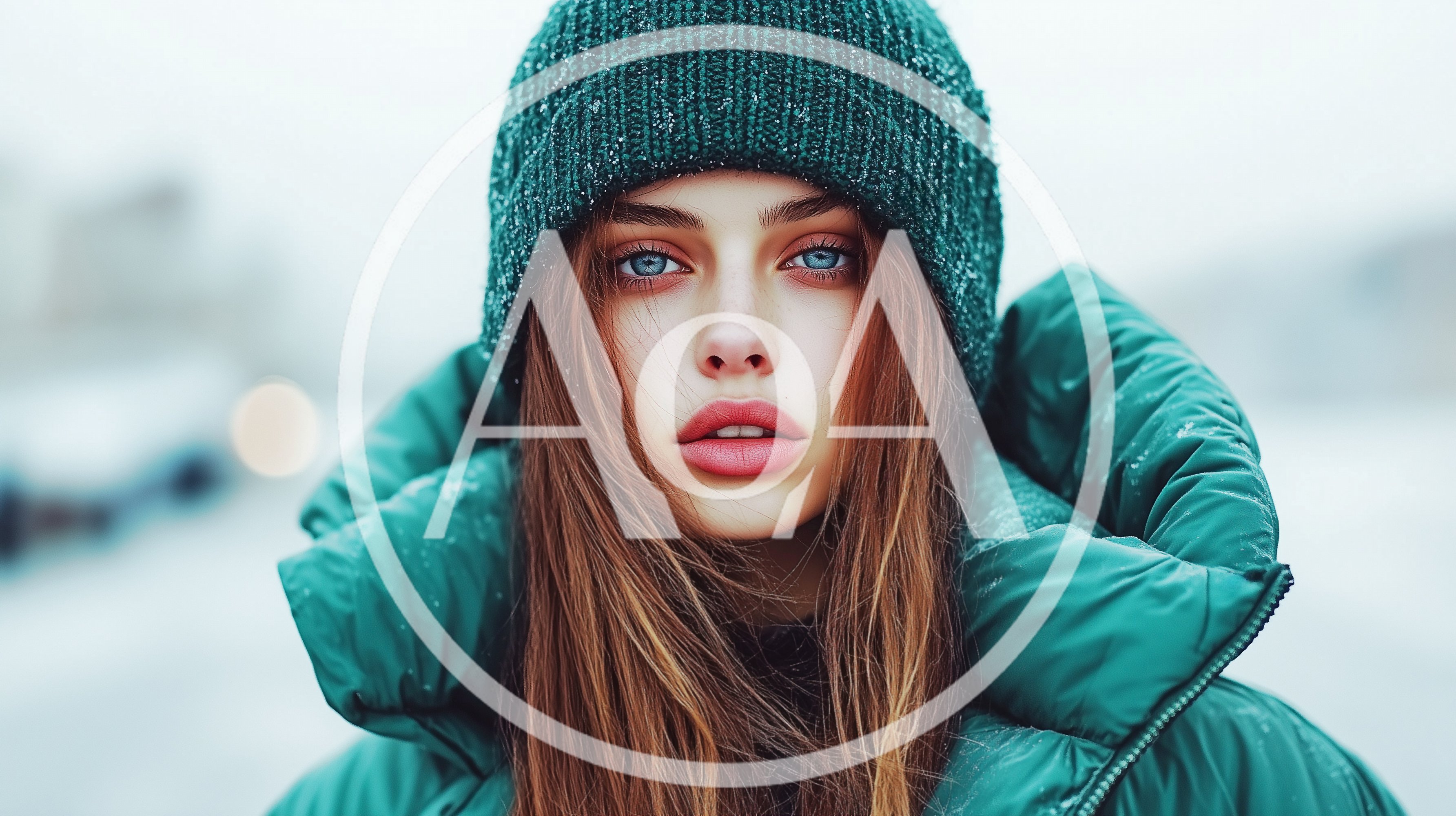 Portrait Of A Young Woman In Winter Clothing