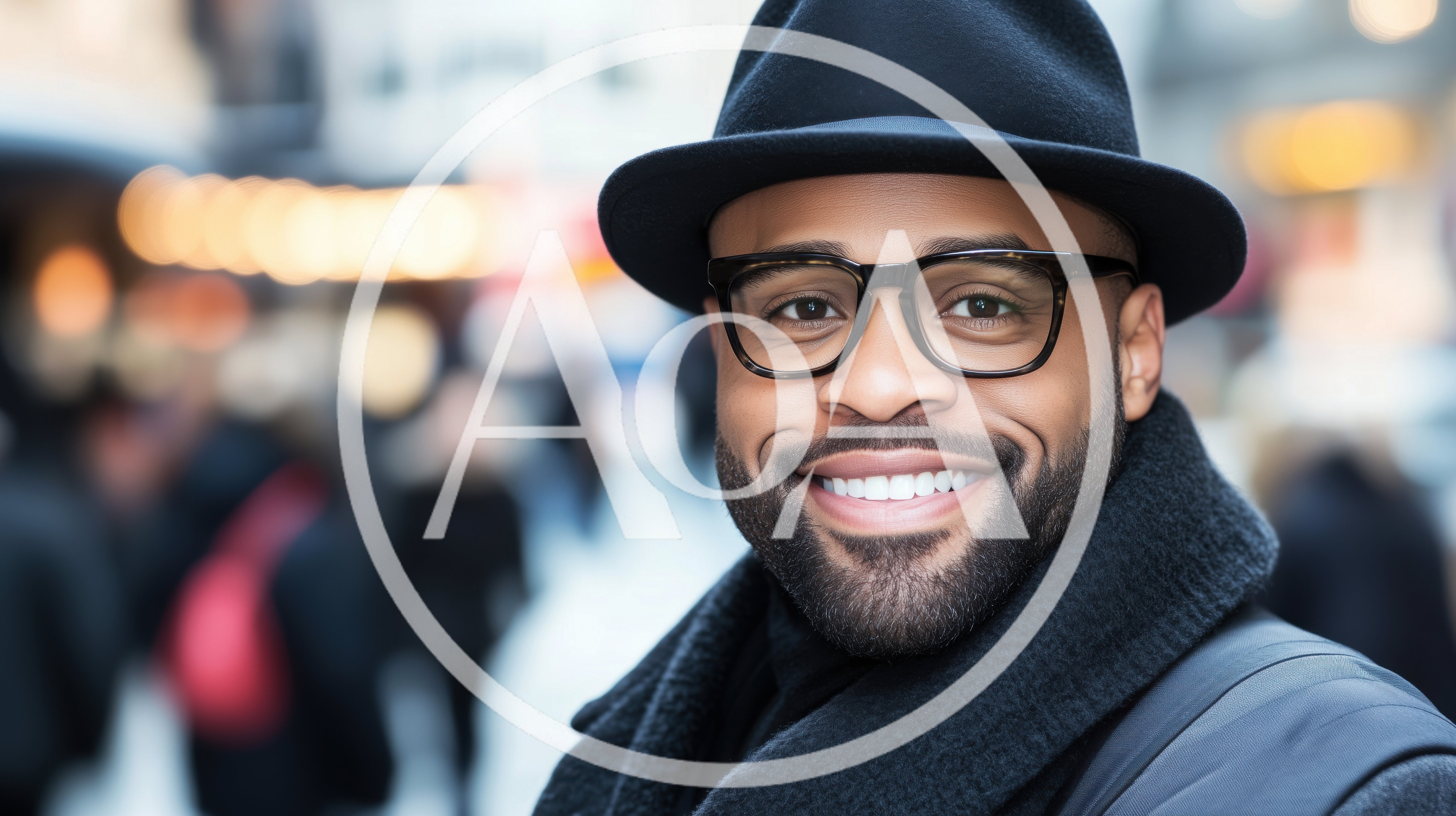 Portrait Of A Stylish Man Wearing A Fedora