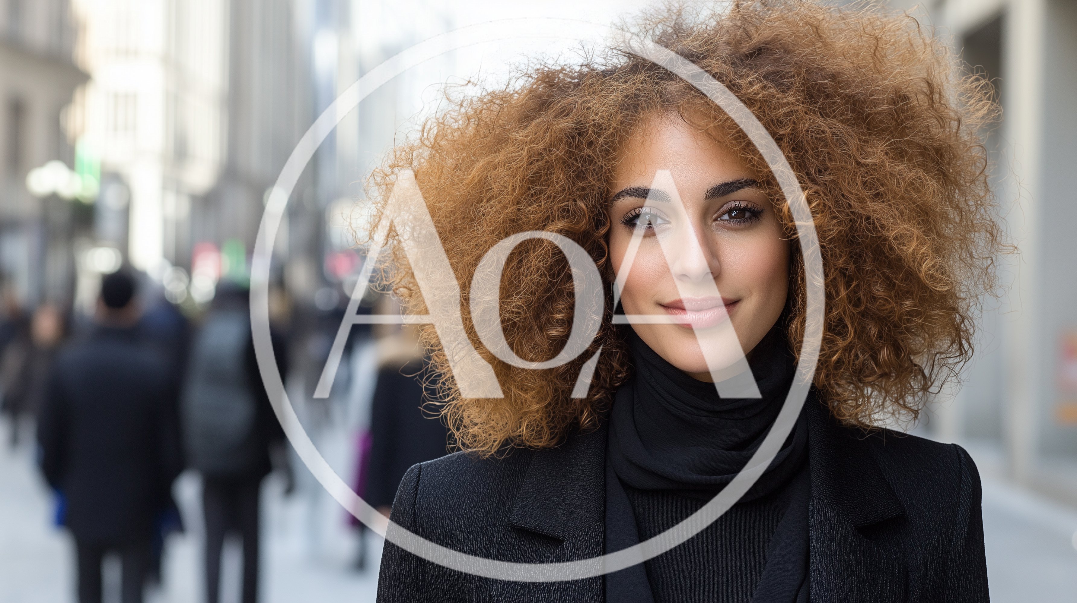 Portrait Of A Confident Woman With Curly Hair
