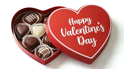 Heart Shaped Box Of Valentine Chocolates