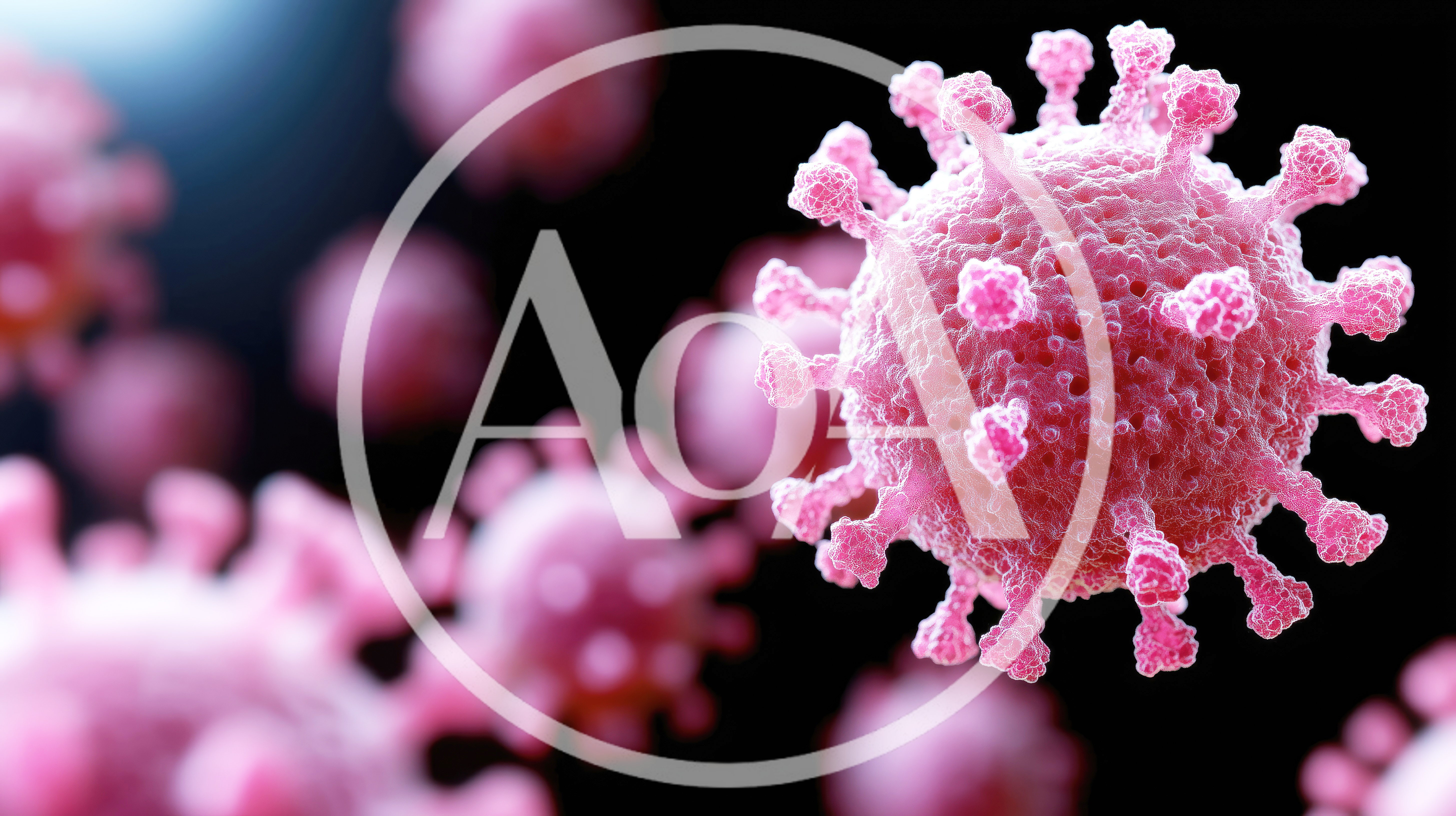 3D Render Of Coronavirus SARS-CoV-2 Viral Particles