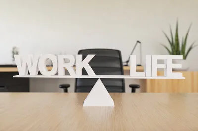 Work Life Balance Concept On Office Desk