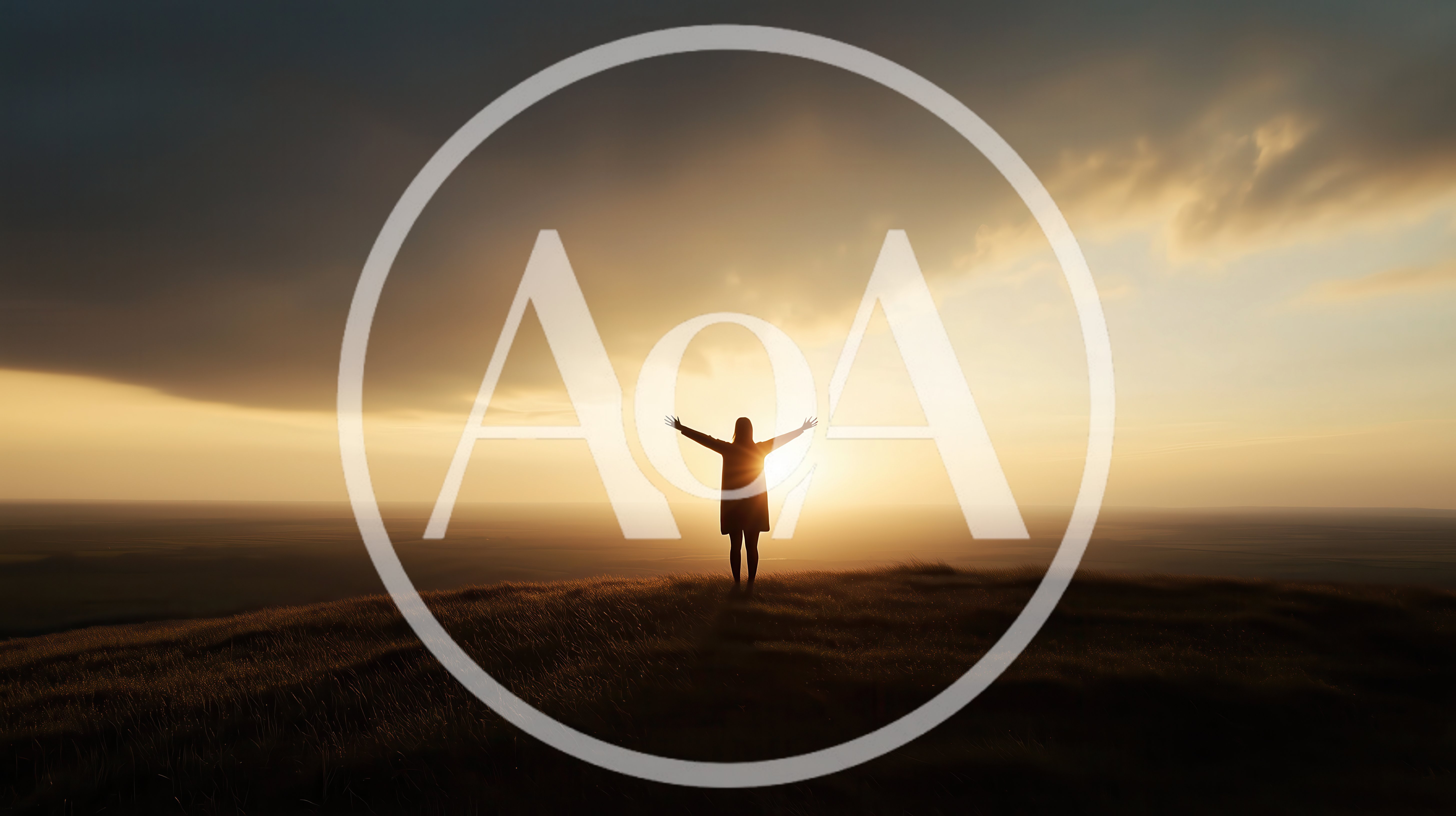 Silhouette Of A Woman Standing With Arms Outstretched